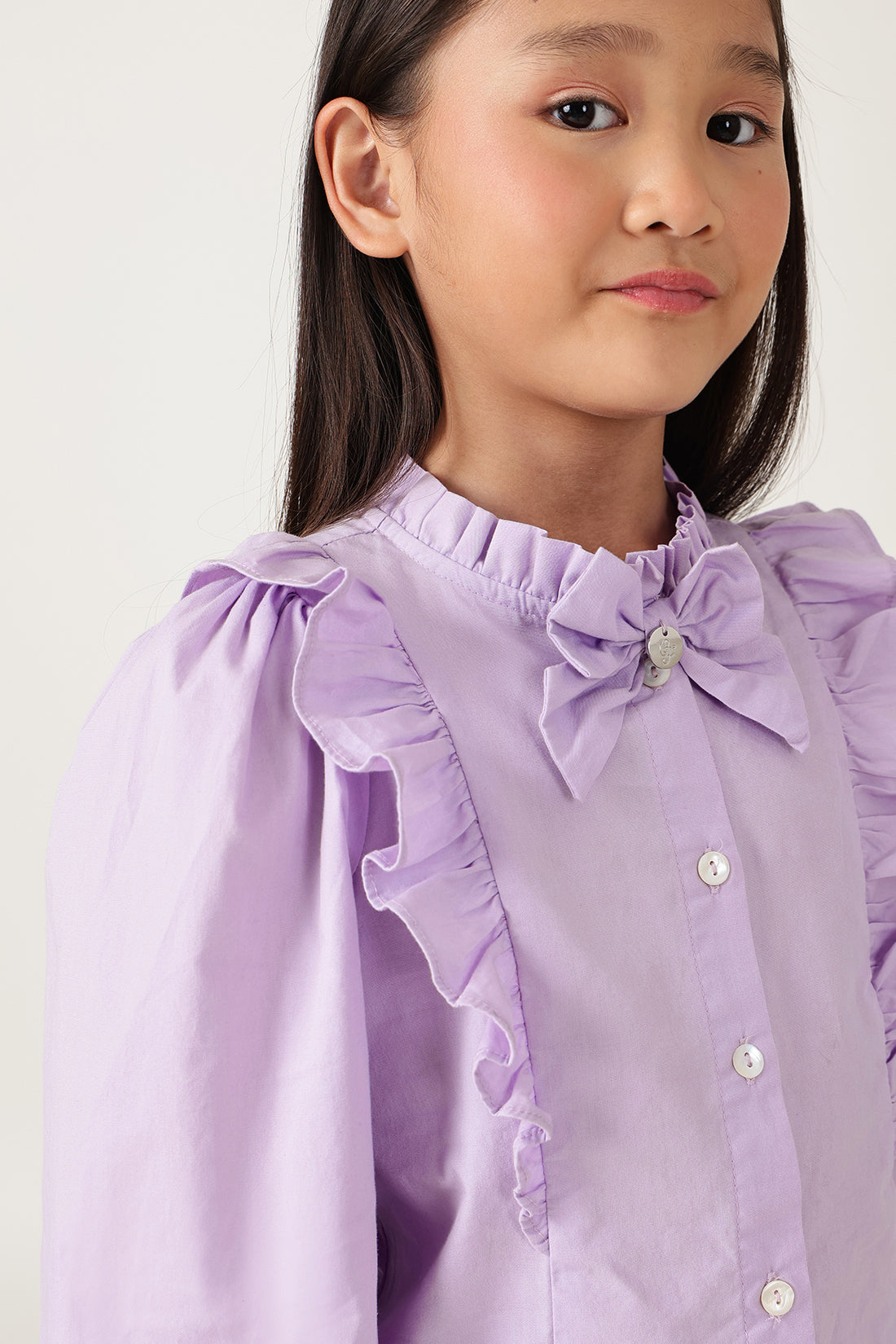 One Friday Girls Lilac Solid Top