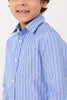 One Friday Boys Blue Striped Woven Shirt