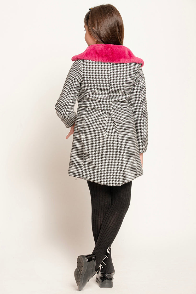 Couture Chic Houndstooth Overcoat