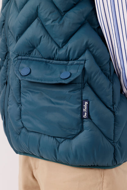 Boys Teal Sleeveless Jacket One Friday