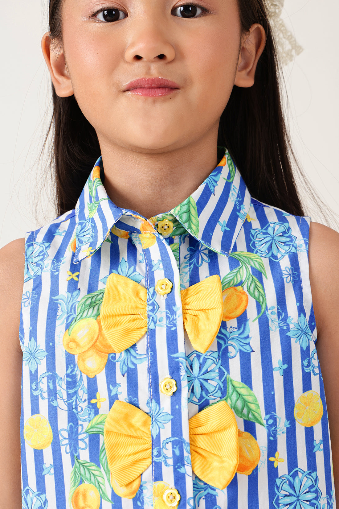 Girls Multicolor Printed Sleeveless Tops By Regular Fit - One Friday