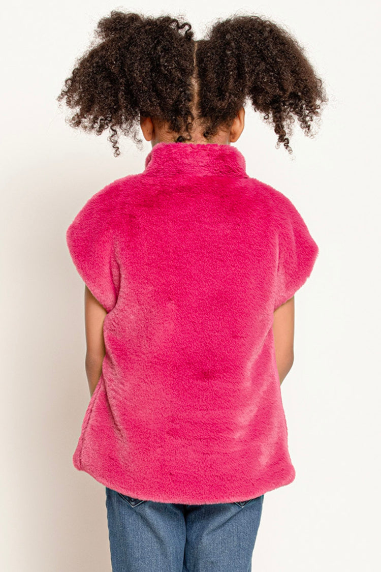 Kids Girls Sleeveless Tailored Jacket