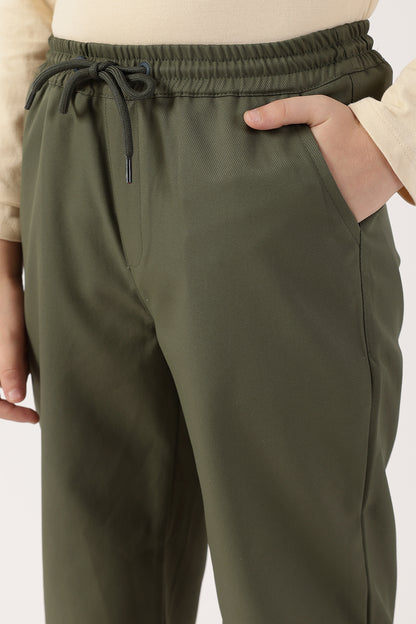 Boys Olive Joggers One Friday