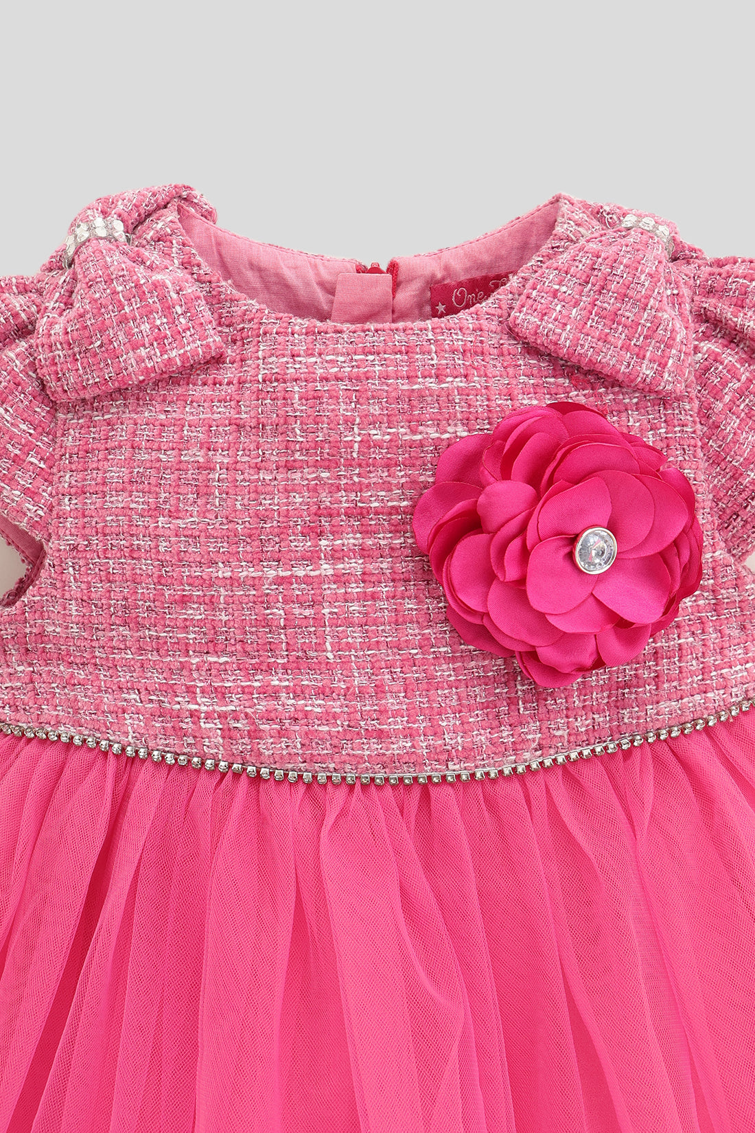 Baby Girls Pink Boucle Dress