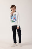 Boys White Sweatshirt – Full Sleeves Cotton Blend Knit | One Friday