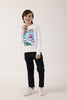 Boys White Sweatshirt – Full Sleeves Cotton Blend Knit | One Friday