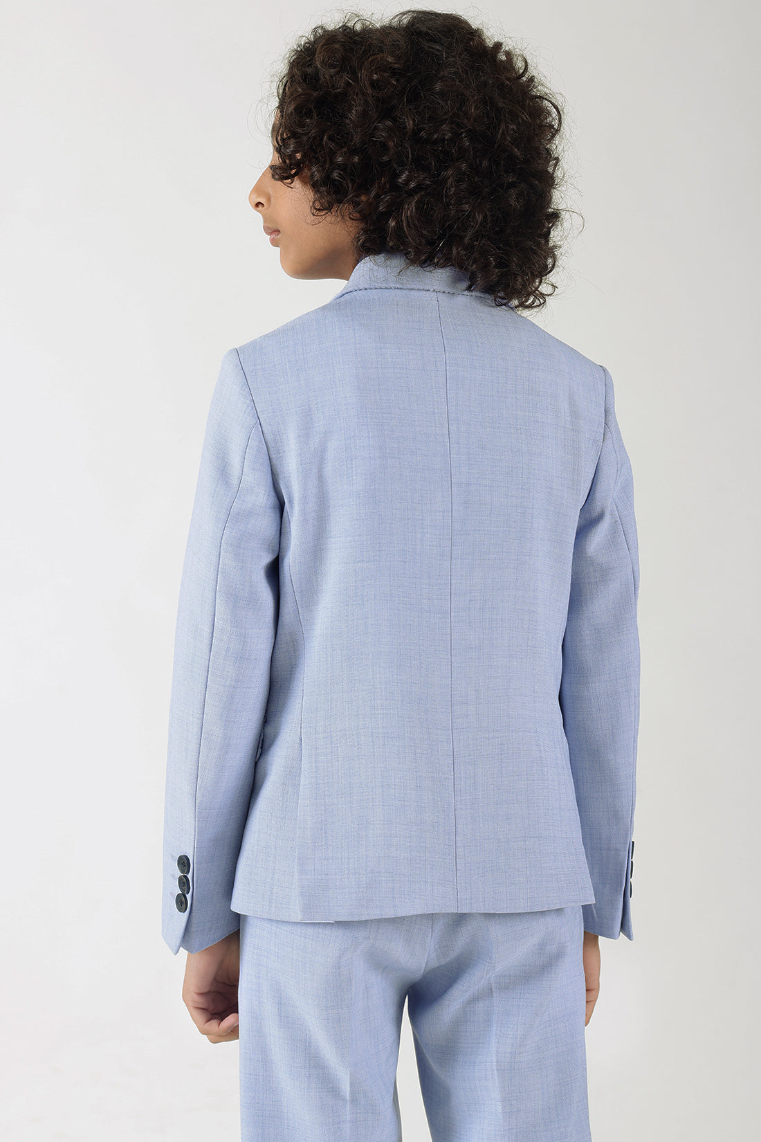 Boys Blue Regular Fit Blazer & Pants Two-Piece Suit Set by One Friday