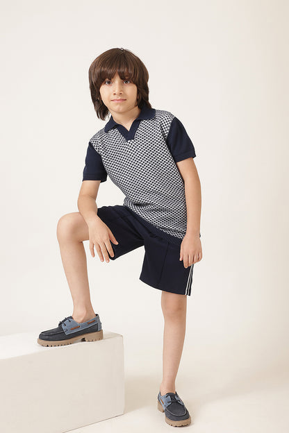 Boys Multi Color Cotton Printed Summer T-Shirt