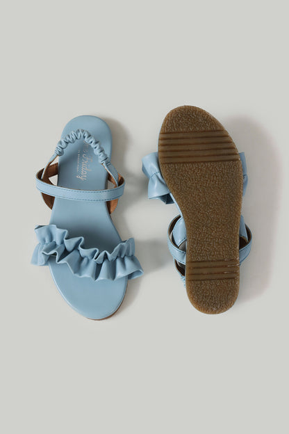Buy Midnight Ruffle Sandals | Blue Girls' Sandals Online | One Friday