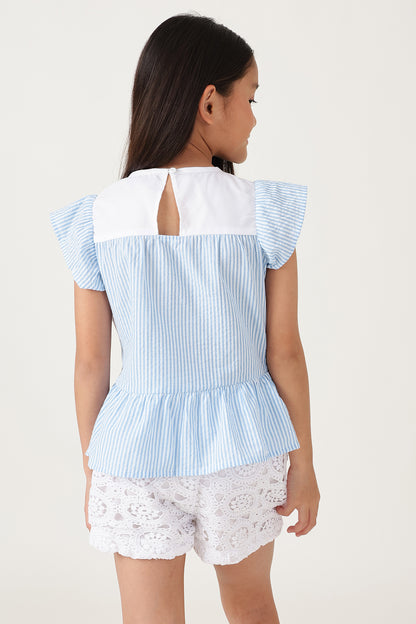 Girls Multi Stripes Top
