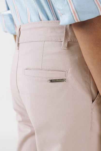 Boys Pink Regular Fitted Solid Trouser by One Friday
