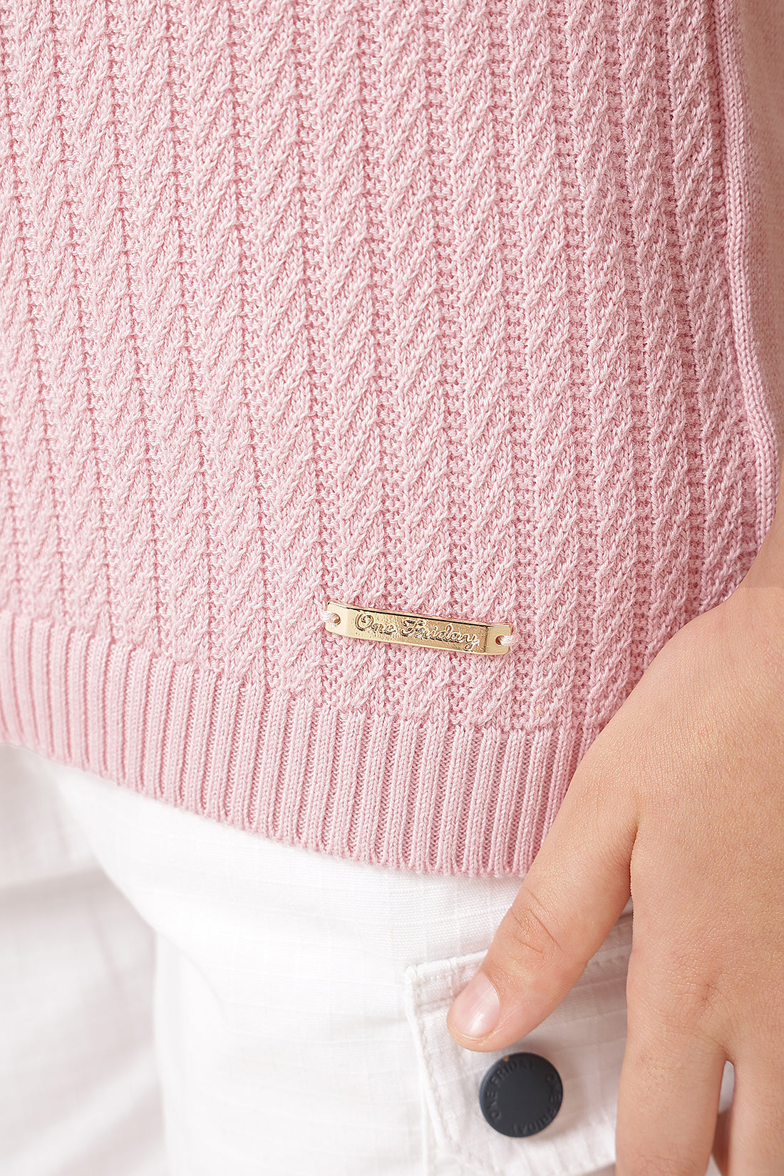 Boys Pink Solid Cotton Casual Summer T-Shirt