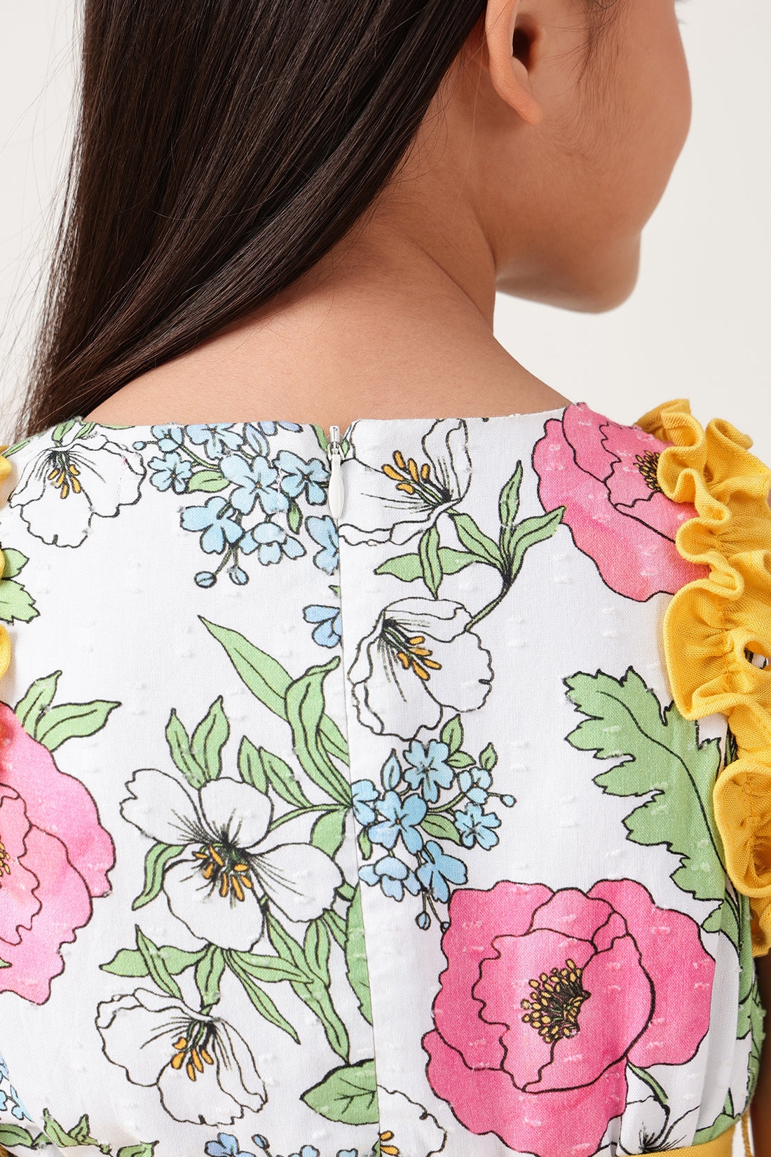 One Friday Girls Multi Flower Print Dress