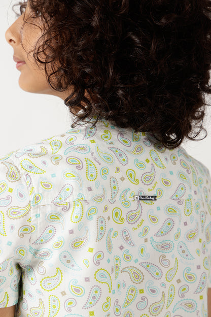 Boys Multi Color Loose Fit Half Sleeve Printed Shirt By One Friday