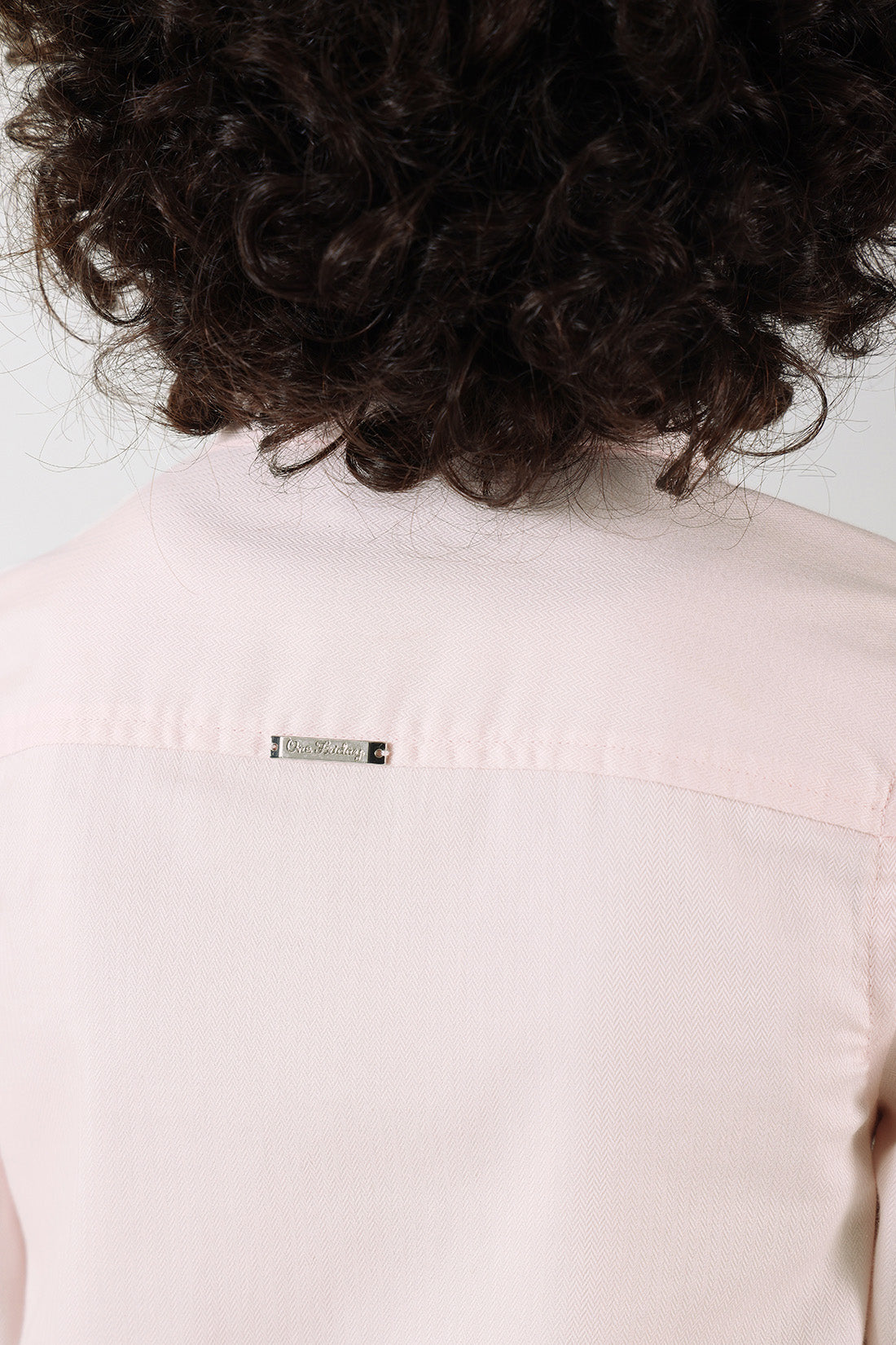 Boys Pink Regular Fit Full Sleeve Solid Shirt by One Friday