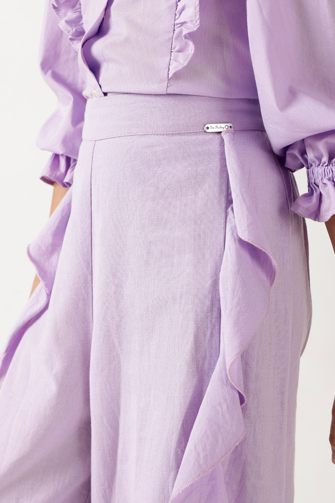 One Friday Girls Lilac Solid Trouser