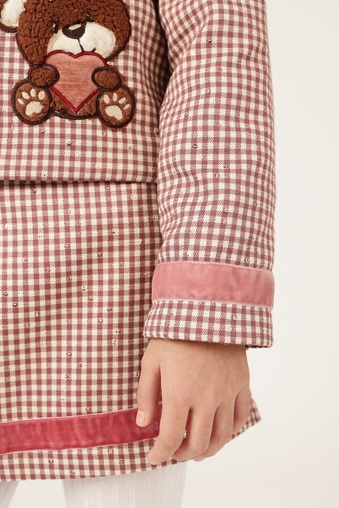 Girls Multicolour Checked Zip Jacket | One Friday