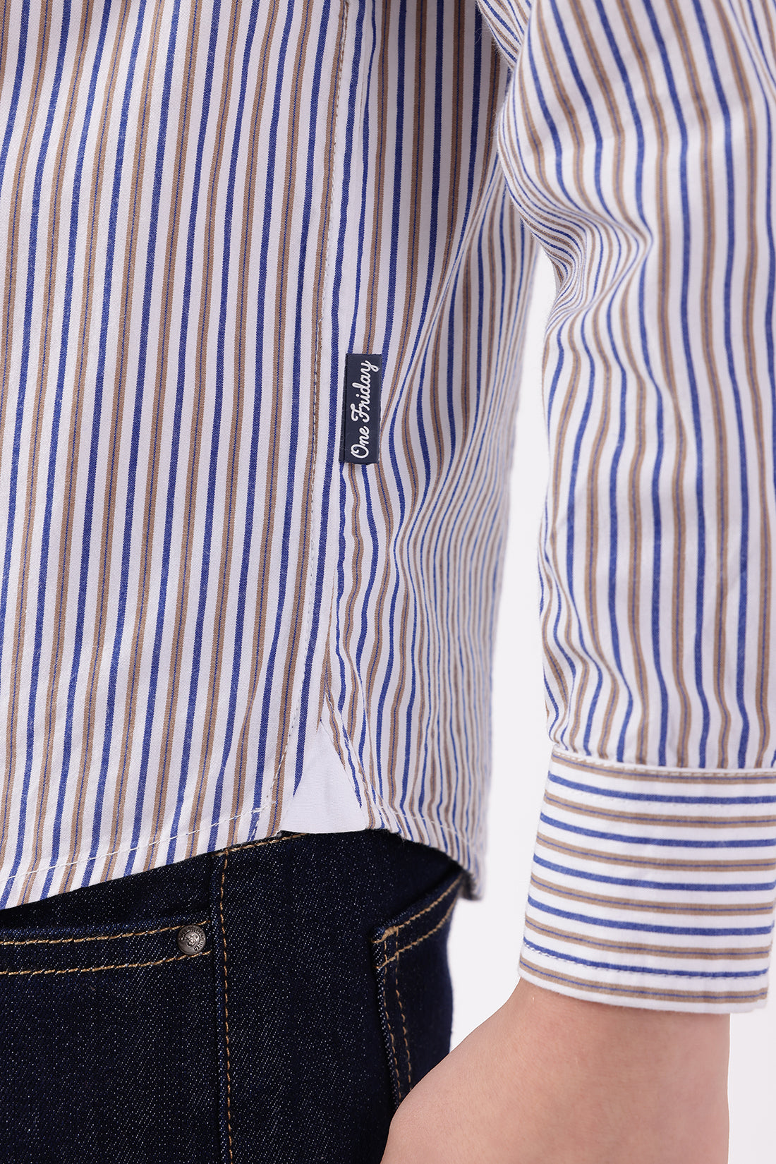 Boys Multi-Color Striped Shirt