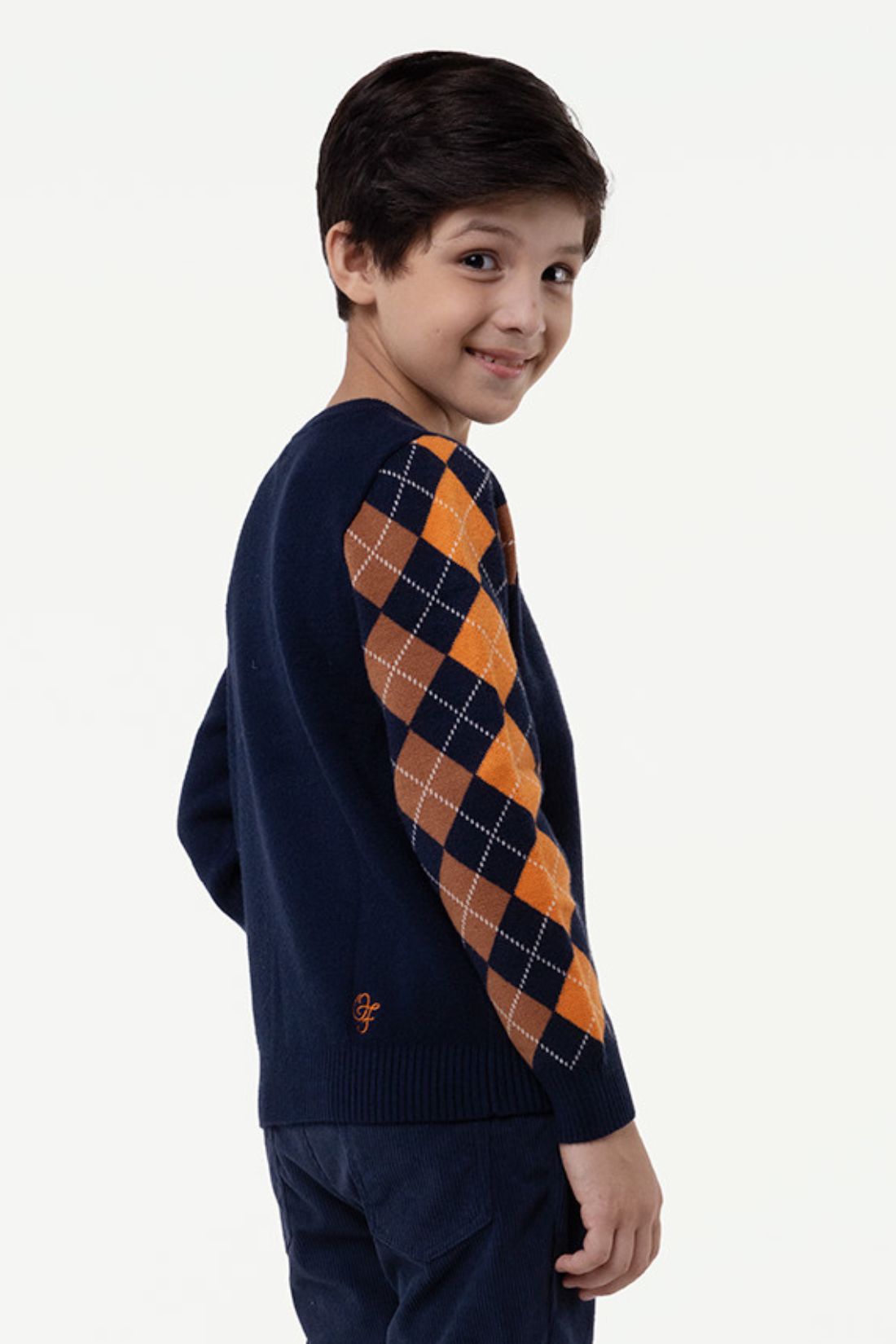 Boys Multi Abstract Sweater