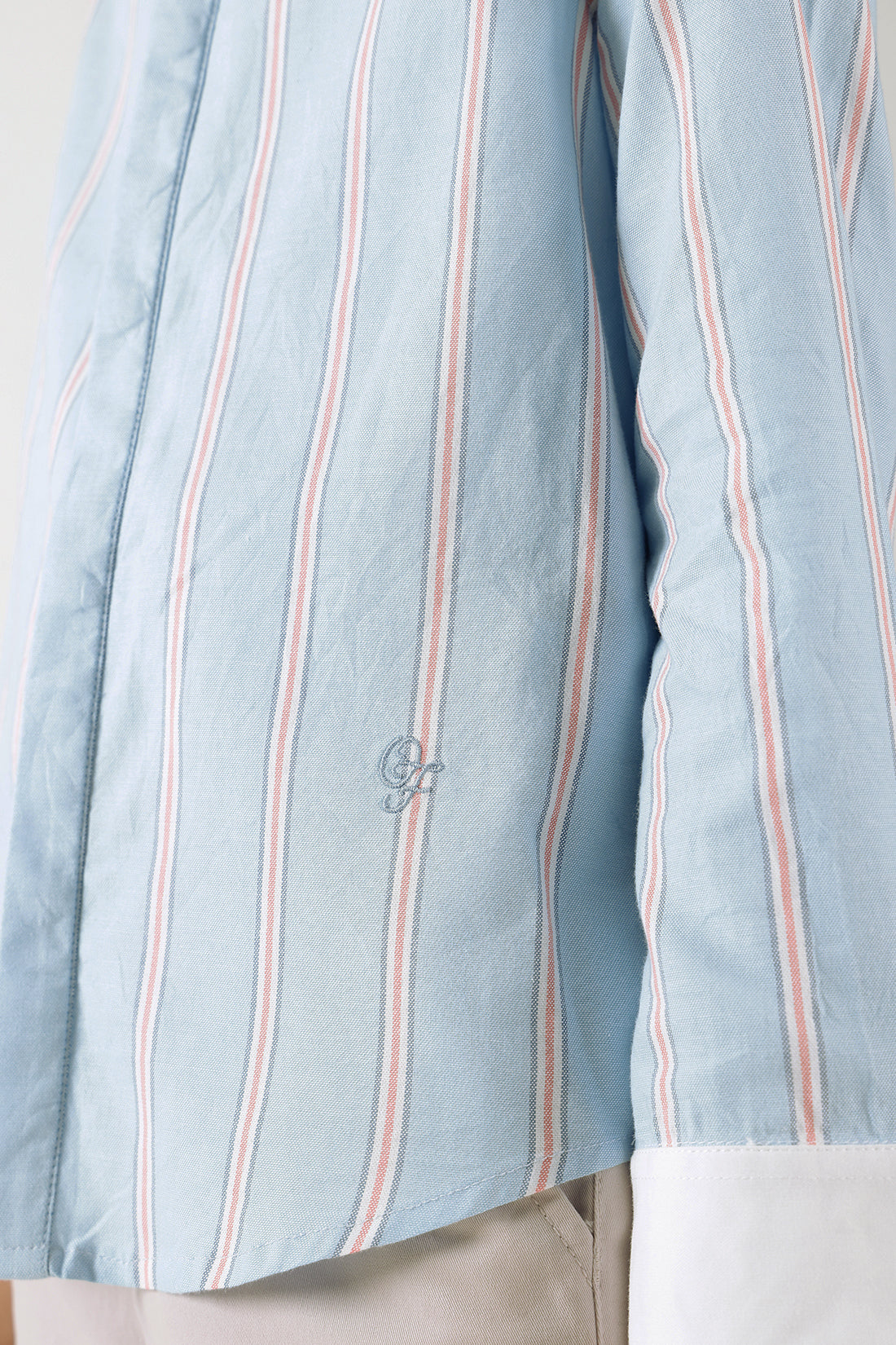 Boys Aqua Regular Fit Full Sleeve Striped Shirt