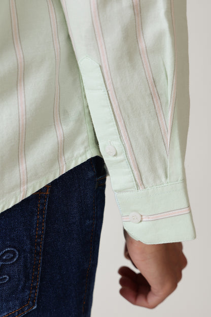 Boys White Pin Tucked Shirt