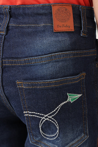 Boys Blue Denim Cotton Regular Fit Jeans