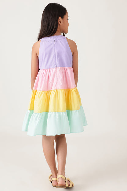One Friday Girls Multi Solid Dress