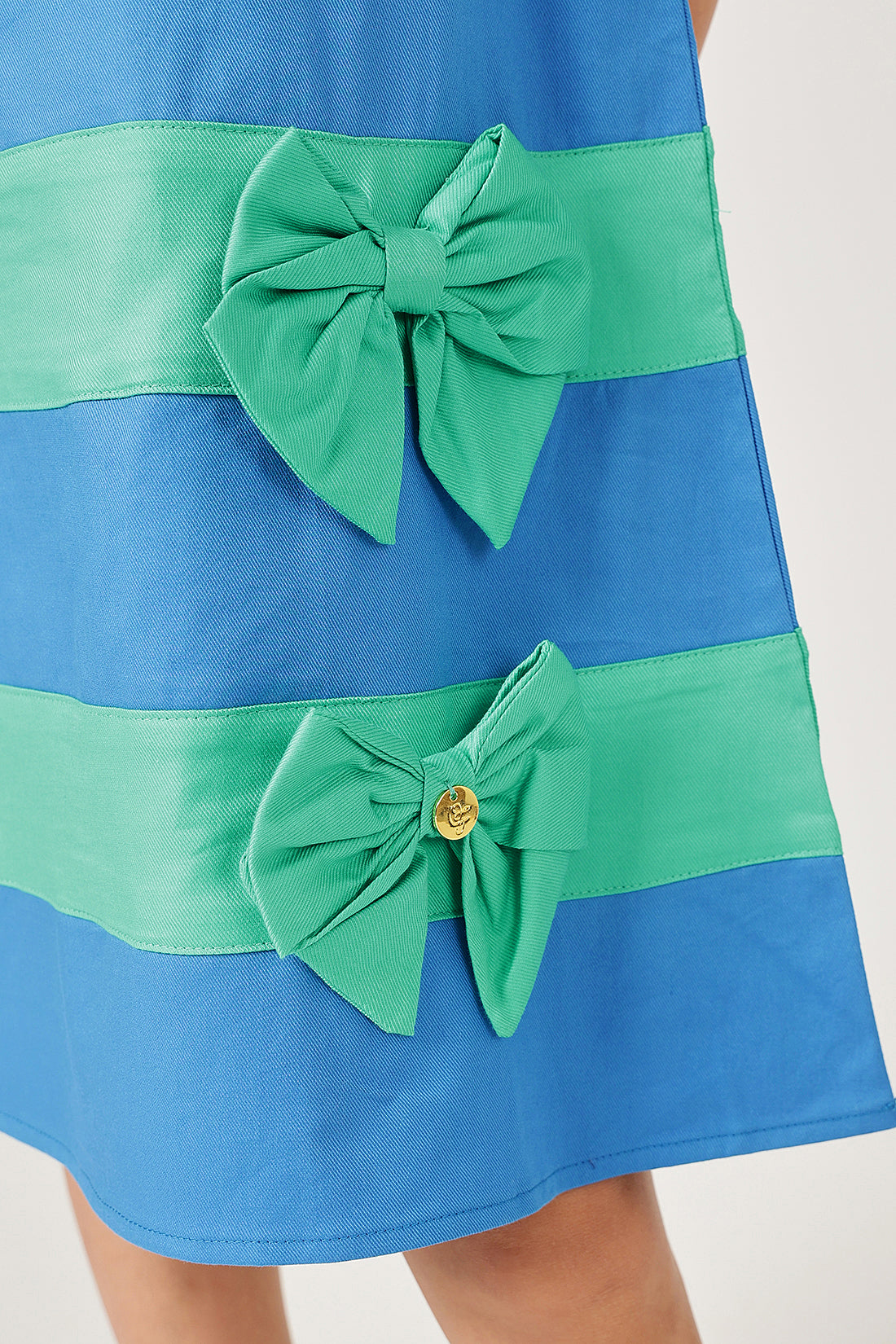 Girl’s Blue Striped Woven Dress