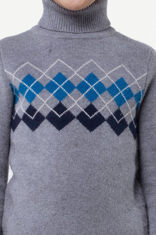 Grey Abstract Sweater