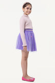 One Friday Kids Girls Lilac Mesh Fabric Skirt - One Friday World
