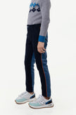 One Friday Blue Solid Regular Trouser