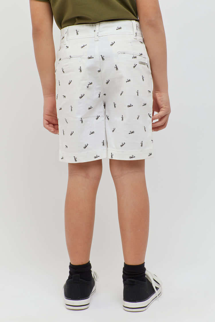 Off White Shorts With Fun Print