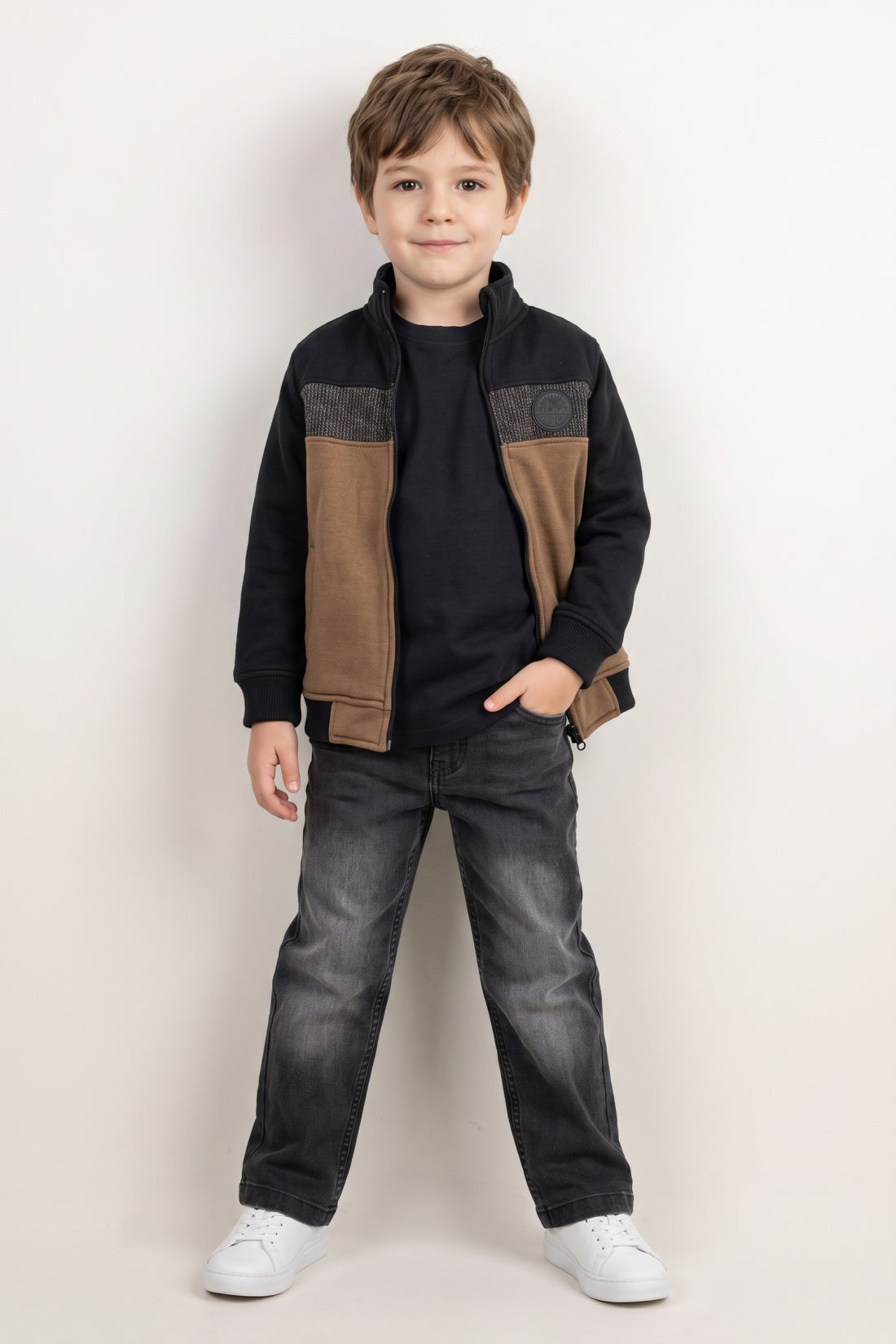 Boys Multi Cotton Blend Round Neck Sweatshirt