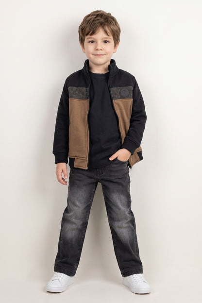 Boys Multi Cotton Blend Round Neck Sweatshirt