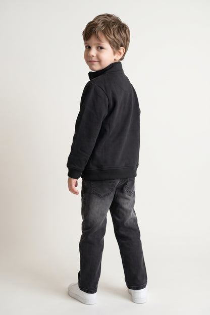 Boys Multi Cotton Blend Round Neck Sweatshirt