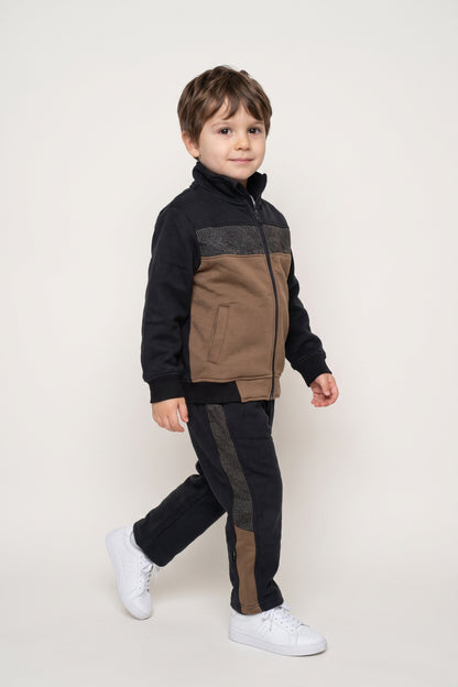 Boys Multicolour Cotton Blend Loose Fit Track Pants