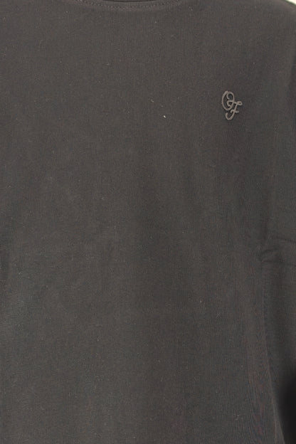 Boys Black Modal Blend Round Neck T-Shirt