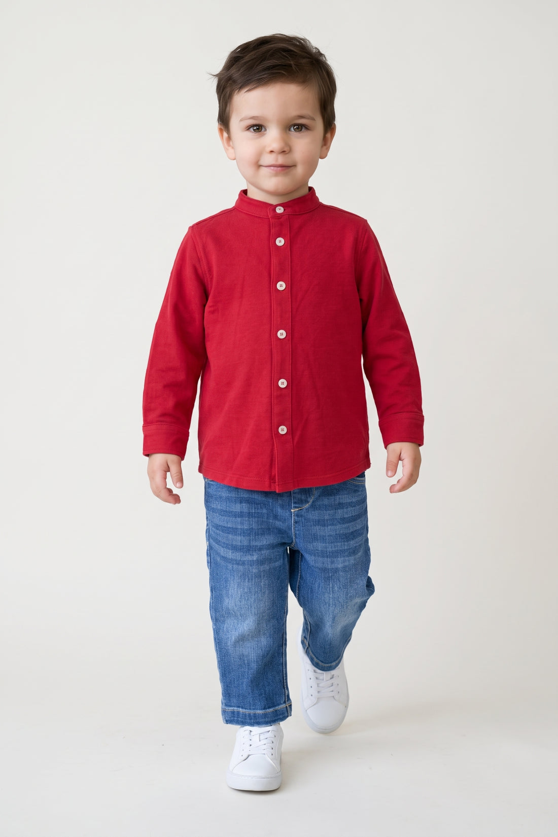 Baby Boys Blue Denim Cotton Regular Fit Jeans