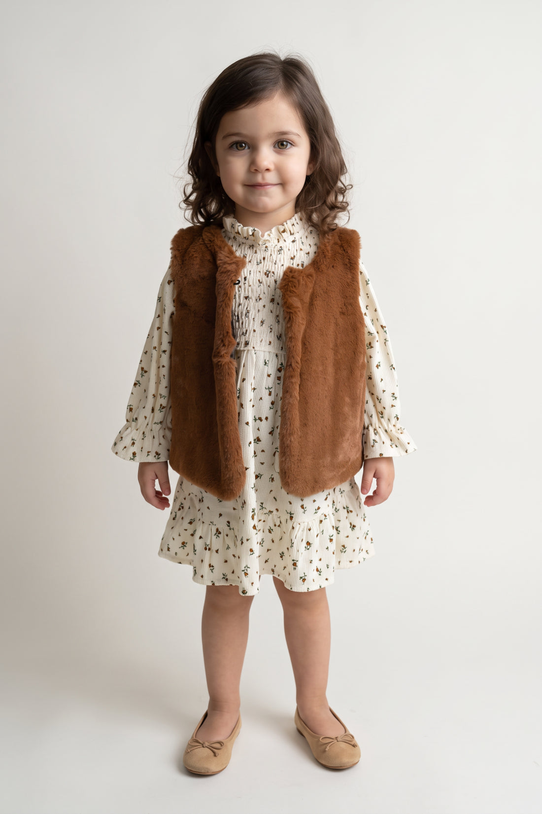 Baby Girls Multicolour Woven Button Clothing Set