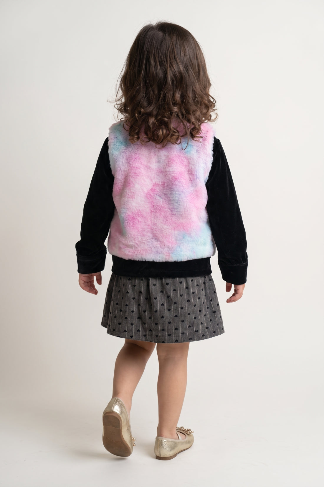 Girls Multi Fur Winter Shrug