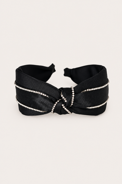 Girls Black Pearl Embellished Hair Bands