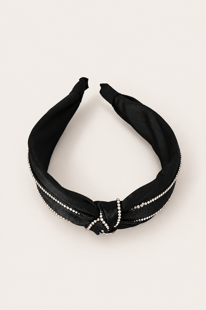 Girls Black Pearl Embellished Hair Bands