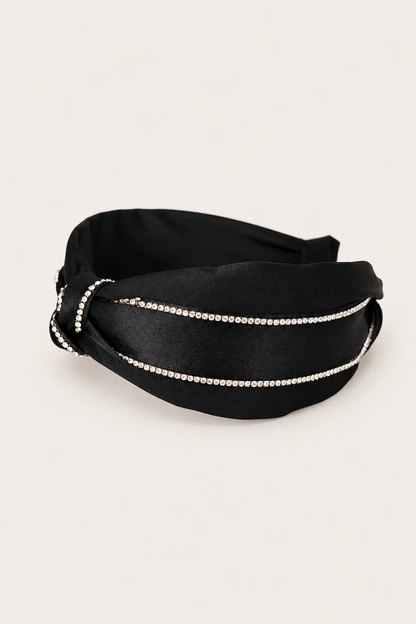 Girls Black Pearl Embellished Hair Bands
