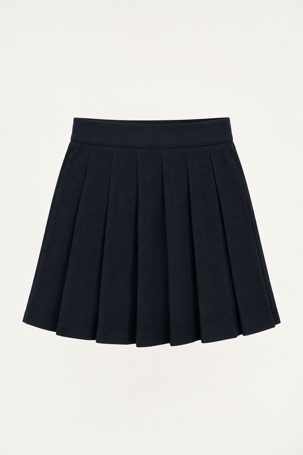 Girls Black Acrylic Knit Regular Fit Skirt