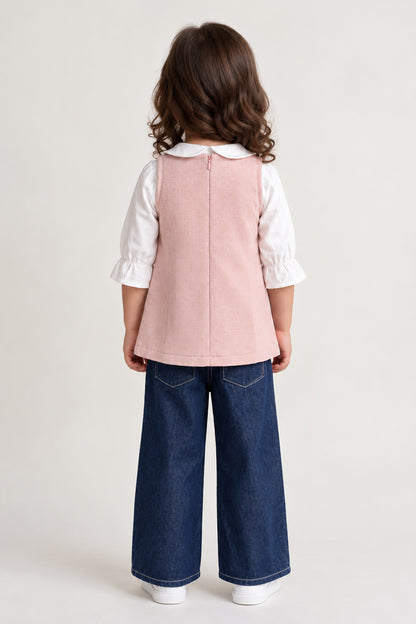 Baby Girls Multi Cotton Embellished Sleeveless Set