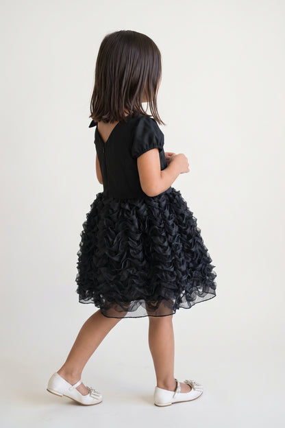 Black Laser Cut Mesh Sleeveless Dress