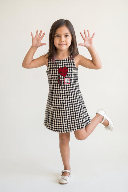 Girls Multicolour Boucle Woven Zip-Up Dress