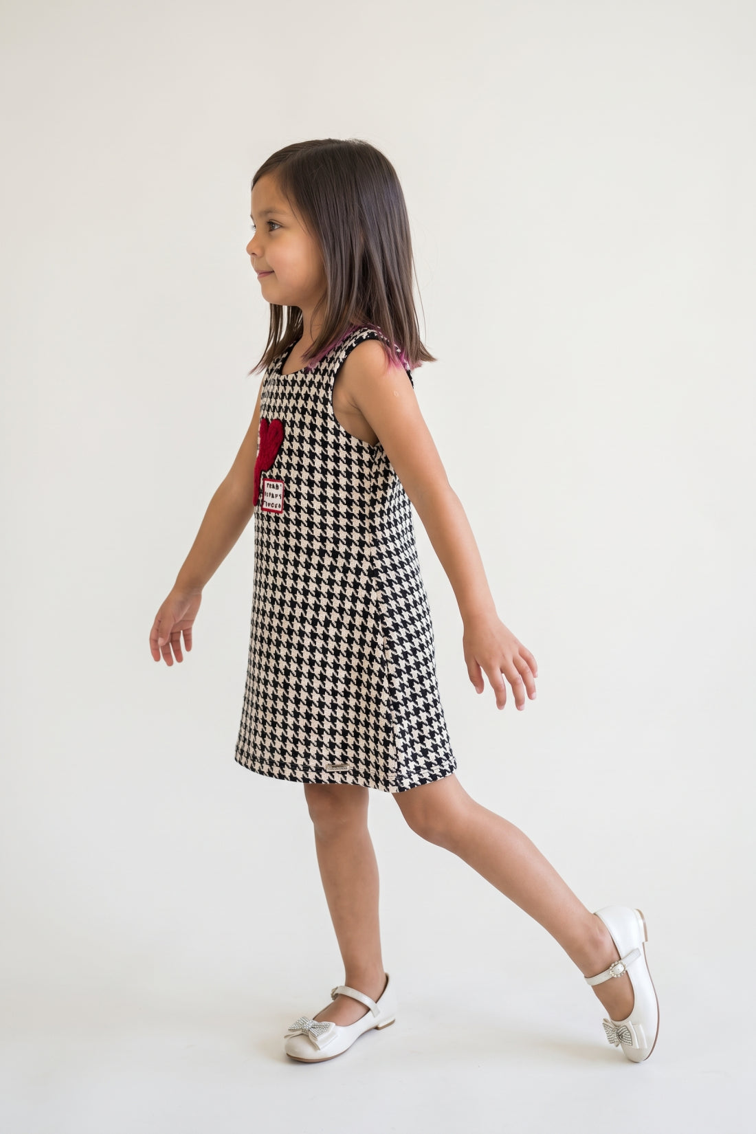 Girls Multicolour Boucle Woven Zip-Up Dress