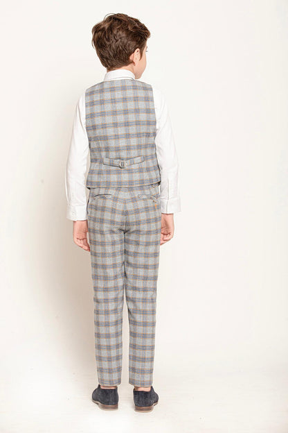 One Friday Charcoal Houndstooth Boys' Waistcoat - One Friday World