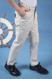 One Friday Kids Boys 100% Cotton Beige Cotton Trouser With Side & Back Pockets - One Friday World